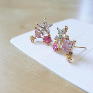 Luninana Earrings - Pink Flower Earrings YX006