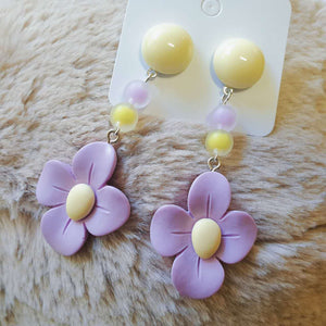 Luninana Earrings - Purple Flower Earrings XJ007