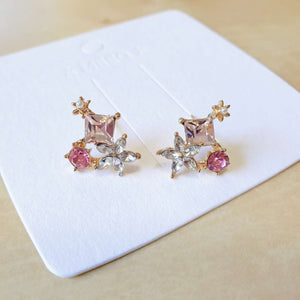 Luninana Earrings - Pink Flower Earrings YX006