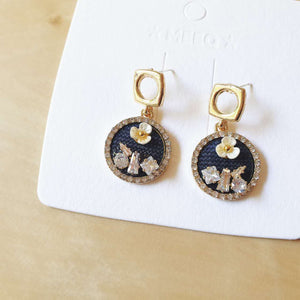 Luninana Earrings - French Styles Crystal Flower Earrings YX009