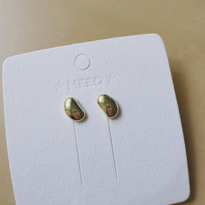 Luninana Earrings - Gold Bean Stone Earrings XX033