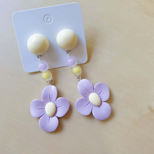 Luninana Earrings - Purple Flower Earrings XJ007