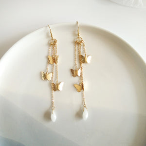 Luninana Earrings -  Golden Butterflies Earrings YBY006