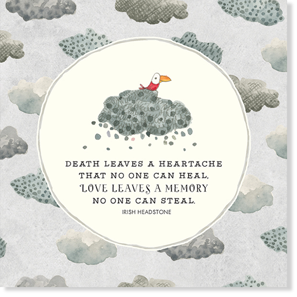 Affirmations - Twigseeds Sympathy Card - Death leaves a heartache - K146