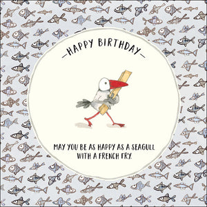 Affirmations - Twigseeds Birthday Card - Seagull with French Fry - K150
