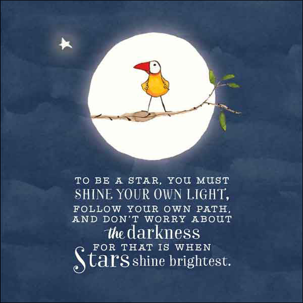 Affirmations - Twigseeds Inspirational Card - To be a star - K153