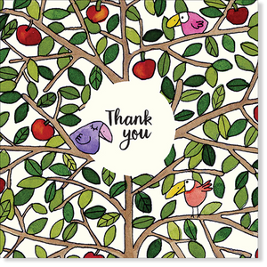 Affirmations - Twigseeds Thank You Card  - Bird in Apple Tree - K223