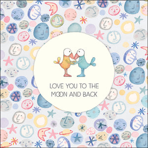 Affirmations - Twigseeds Love Card - Love you to the moon and back -K246