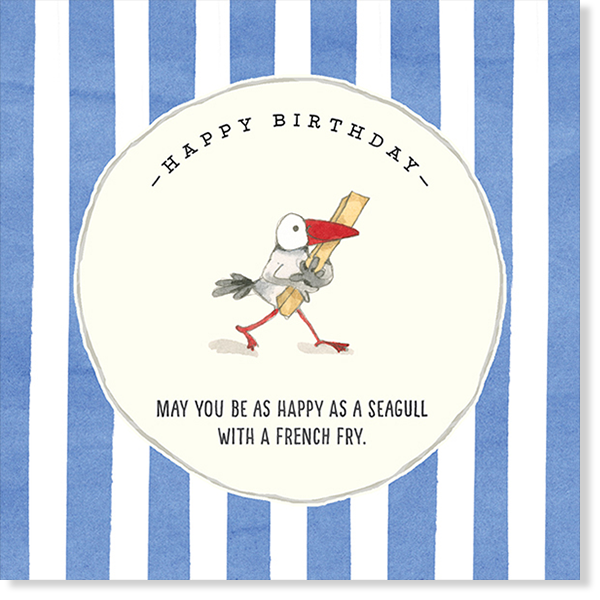 Affirmations - Twigseeds Birthday Card - Seagull with French Fry - K286