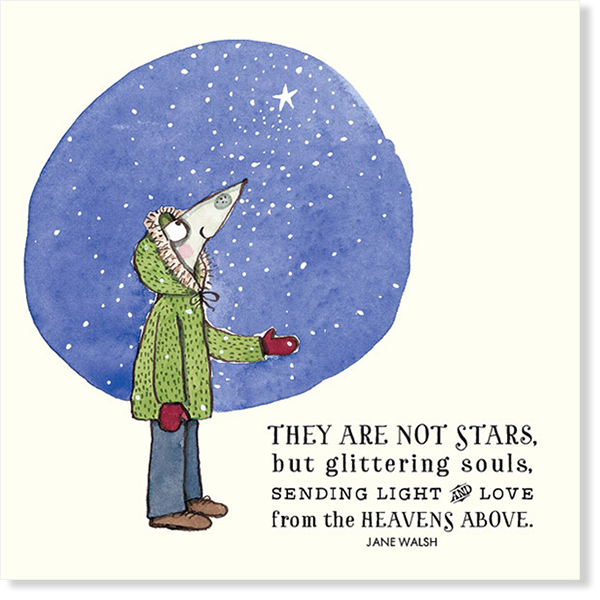 Affirmations - Twigseeds Sympathy Card - They are not stars - K030