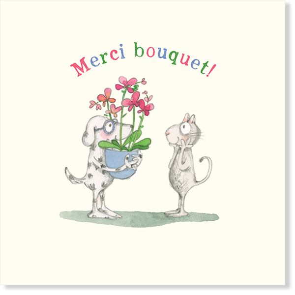 Affirmations - Twigseeds Thank You Card - Merci Bouquet - K323