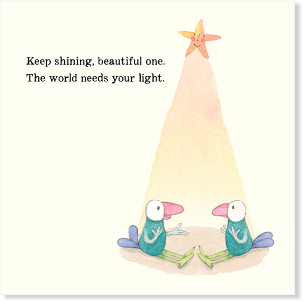 Affirmations - Twigseeds Inspirational Card - Keep shining, beautiful one - K331