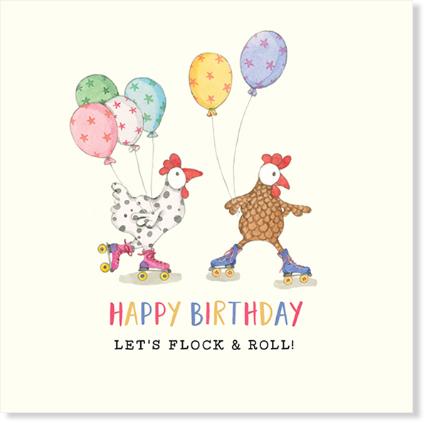 Affirmations - Twigseeds Birthday Card - Let's flock and roll! - K332