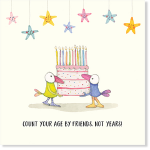 Affirmations - Twigseeds Birthday Card - Count your age by friends - K334