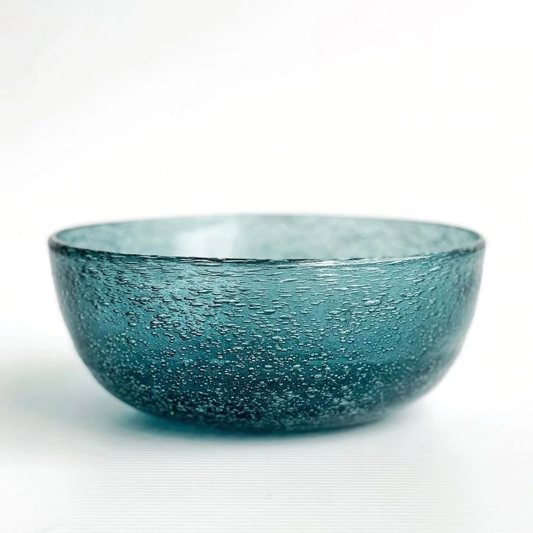 Kas-Mini Bubble Glass Bowl-Blue