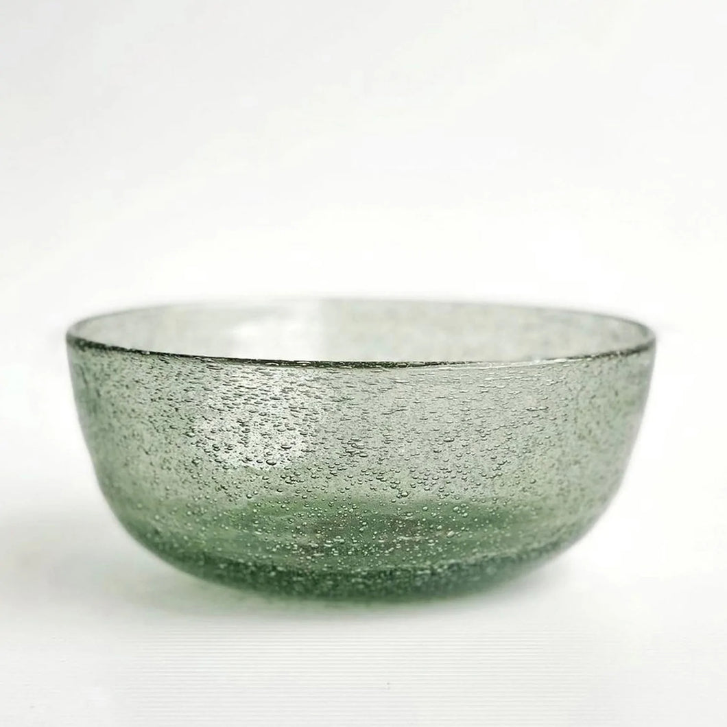Kas-Mini Bubble Glass Bowl-Sage