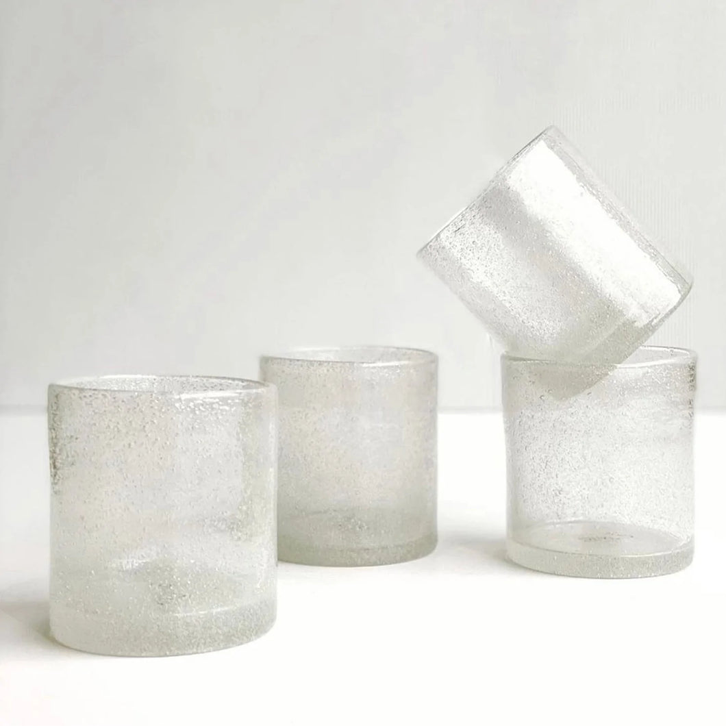 Kas-Mini Bubble Glass Tumbler-White