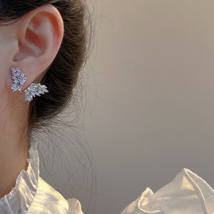Luninana Earrings - French Styles Crystal WIngs Earrings YX011