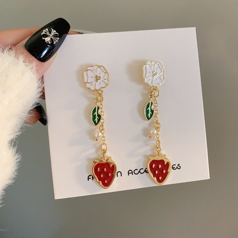 Luninana Earrings - Strawberry Floral Earrings YBY086