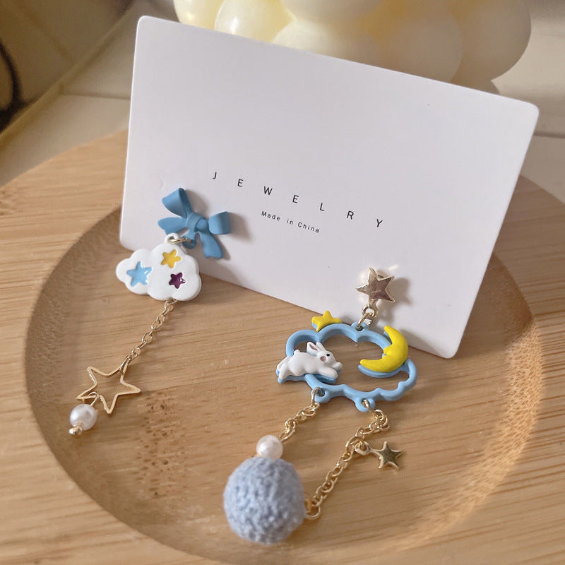 Luninana Clip-on Earrings - Skyward Bunny Earrings YBY030