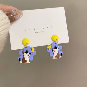 Luninana Earrings - A Night with Calico Cat Earrings YBY088