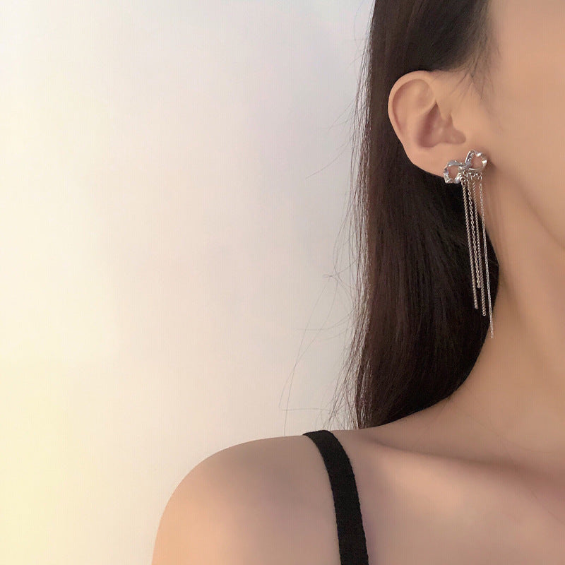 Luninana Earrings -  Hanging Ribbon Earrings YBY023