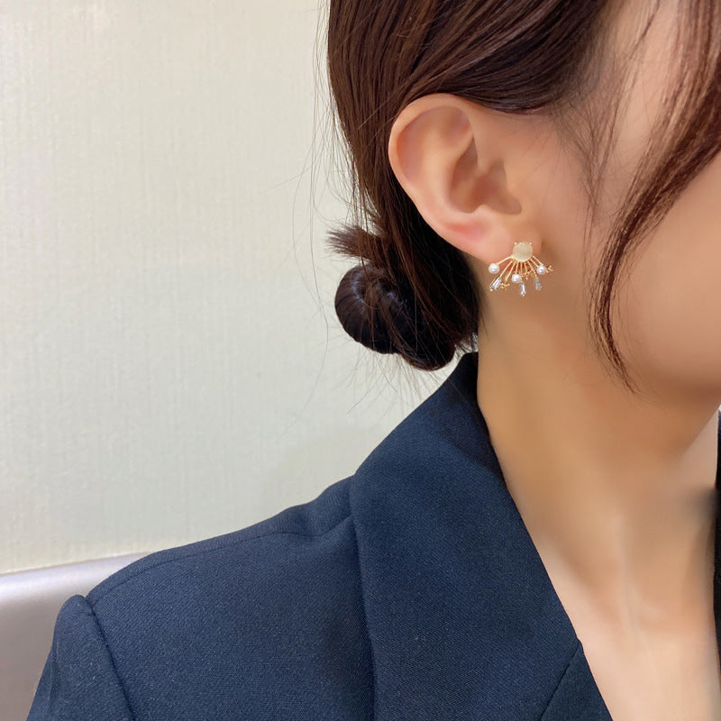 Luninana Earrings -  Shooting Stars with Pearl Earrings YBY032