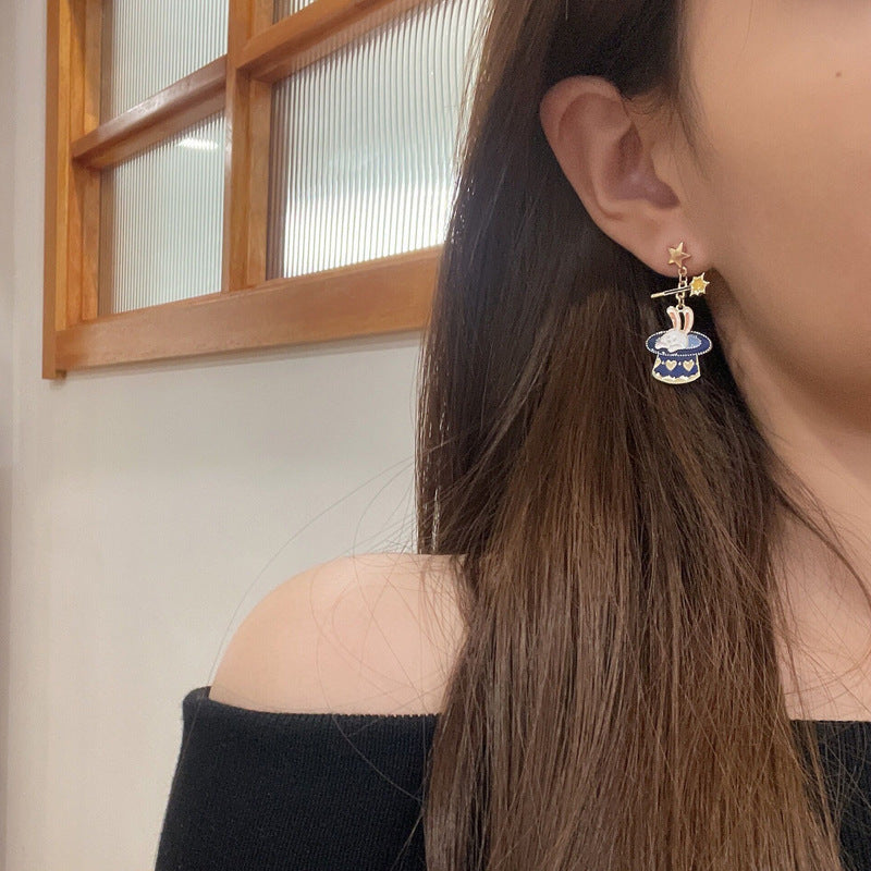 Luninana Clip-on Earrings - Magic Bunny Ribbon Earrings YBY025