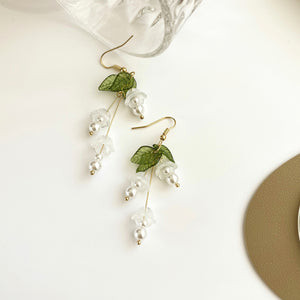 Luninana Earrings - Tassel White Bluebell Flowers Earrings YBY058