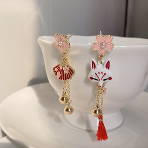 Luninana Earrings -  Cherry Blossom Fox Earrings YBY031