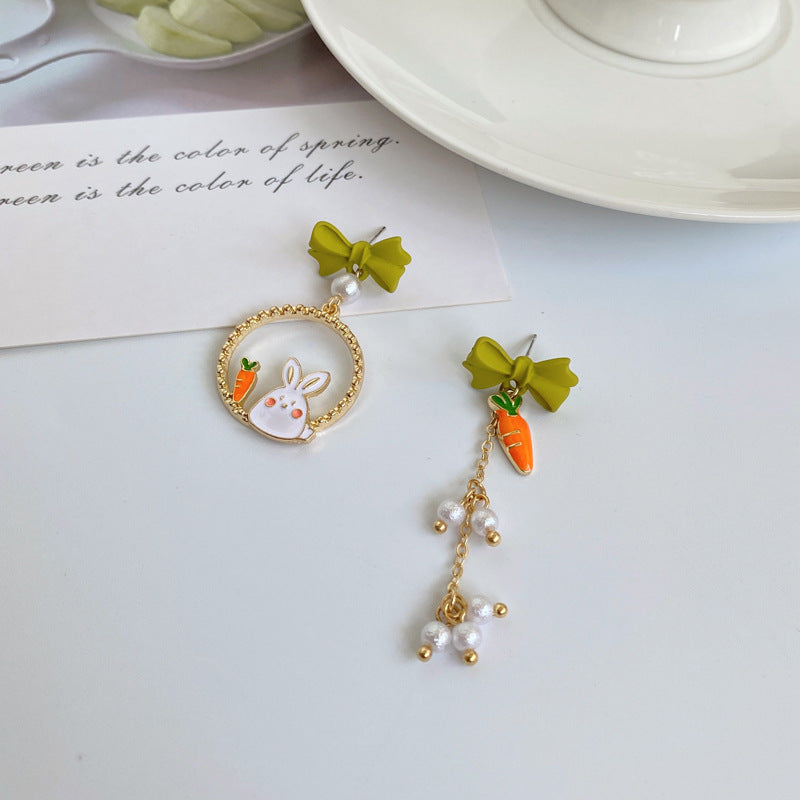 Luninana Earrings -  Easter Bunny with Carrot Earrings YBY045
