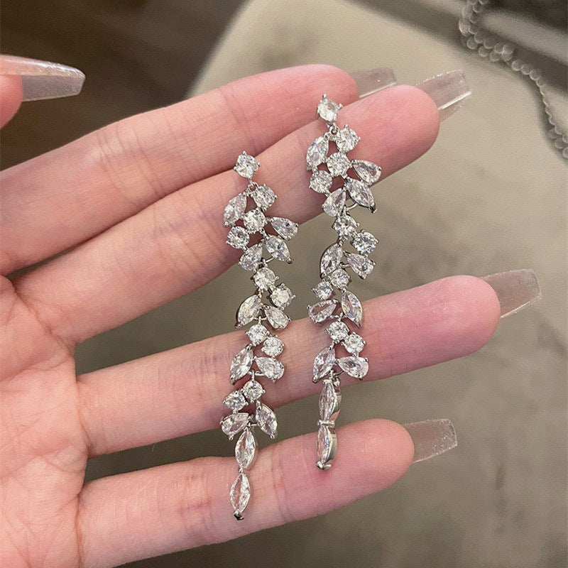 Luninana Earrings - Crystal Shiny Twig willow Earrings YX020