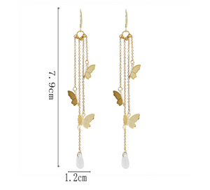 Luninana Clip-on Earrings - Golden Butterflies YBY005
