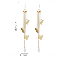 Load image into Gallery viewer, Luninana Earrings -  Golden Butterflies Earrings YBY006
