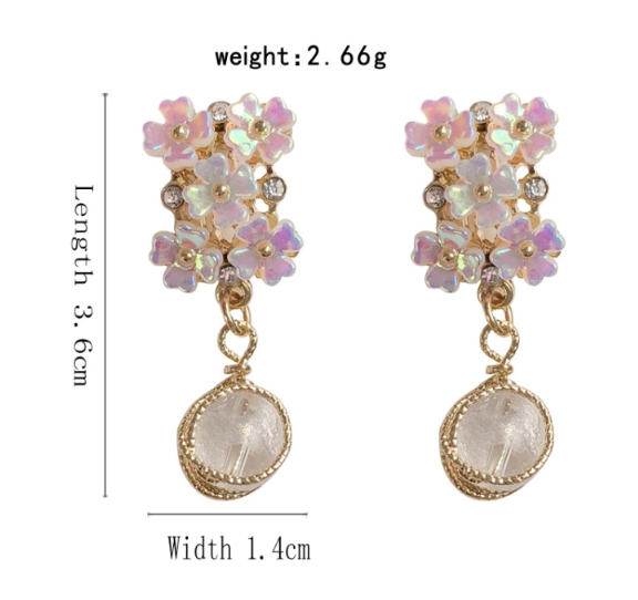 Luninana Earrings -  Vintage Style Floral Earrings YBY010