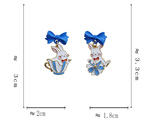Luninana Earrings -  Tea Time Bunny Earrings YBY040