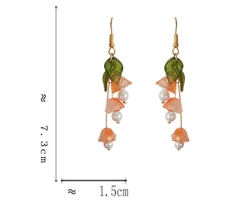 Luninana Earrings - Tassel White Bluebell Flowers Earrings YBY058