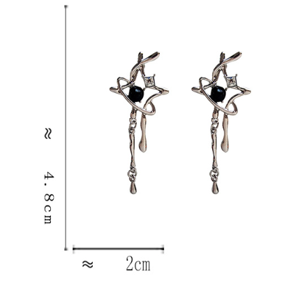 Luninana Earrings - Butterfly Shaped Black Pearl Earrings YBY080