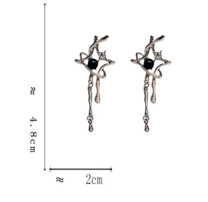 Luninana Earrings - Butterfly Shaped Black Pearl Earrings YBY080