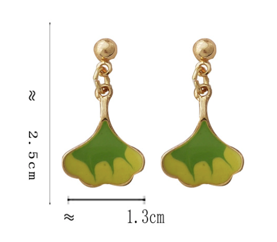 Luninana Clip-on Earrings -  Ginkgo Leaf Earrings YBY081