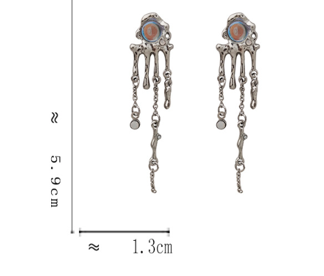 Luninana Earrings - Water Drops with Gem Earrings YBY082