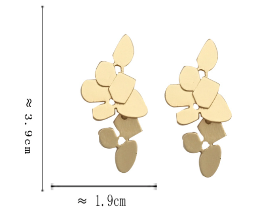 Luninana Clip-on Earrings - Golden Leaves Earrings YBY093