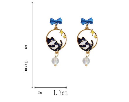 Luninana Earrings - Sleepy Kitten At Space YBY066