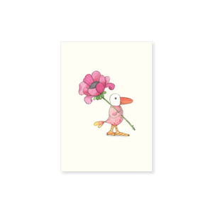Affirmations - Twigseeds Mini Card - Bird with Flower - T341