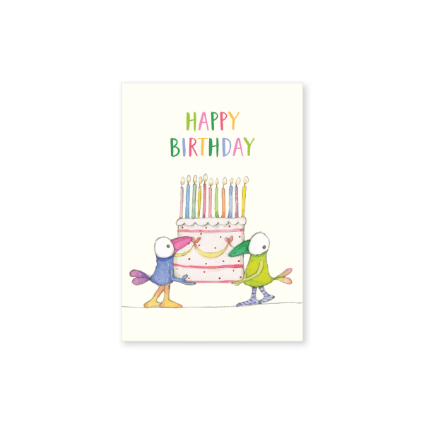 Affirmations - Twigseeds Mini Birthday Card - Cake - T345