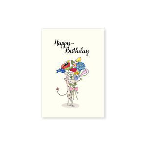 Affirmations - Twigseeds Mini Birthday Card -  Bunch of flowers - T353