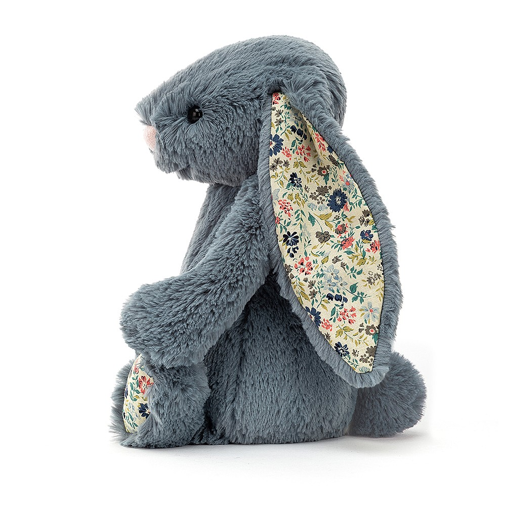 Jellycat Bashful Bunny Blossom Dusky Blue Little (Small) 18cm