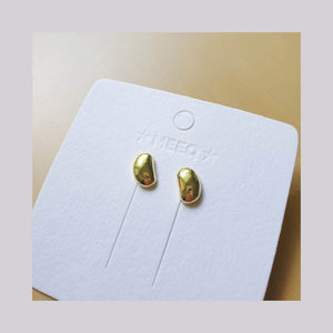 Luninana Earrings - Gold Bean Stone Earrings XX033