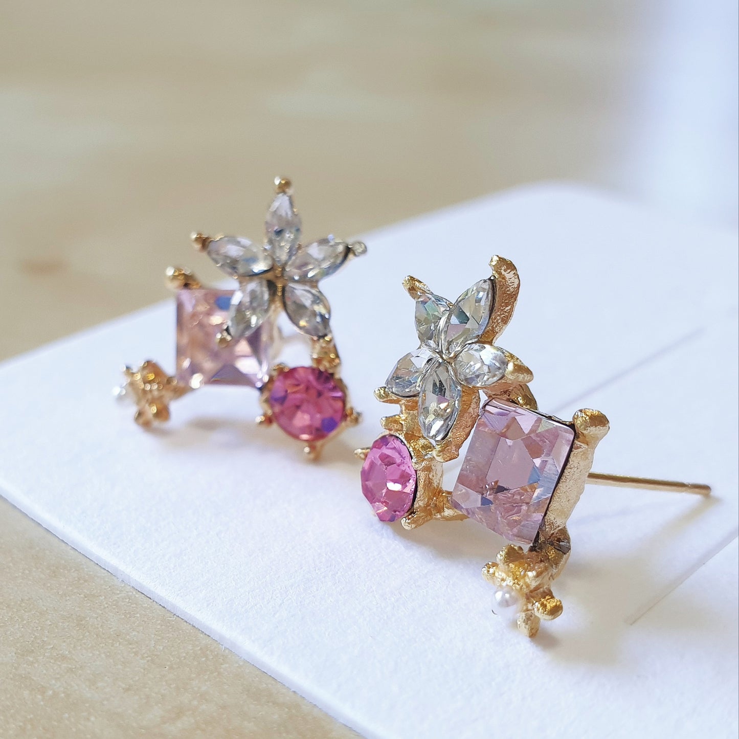 Luninana Earrings - Pink Flower Earrings YX006