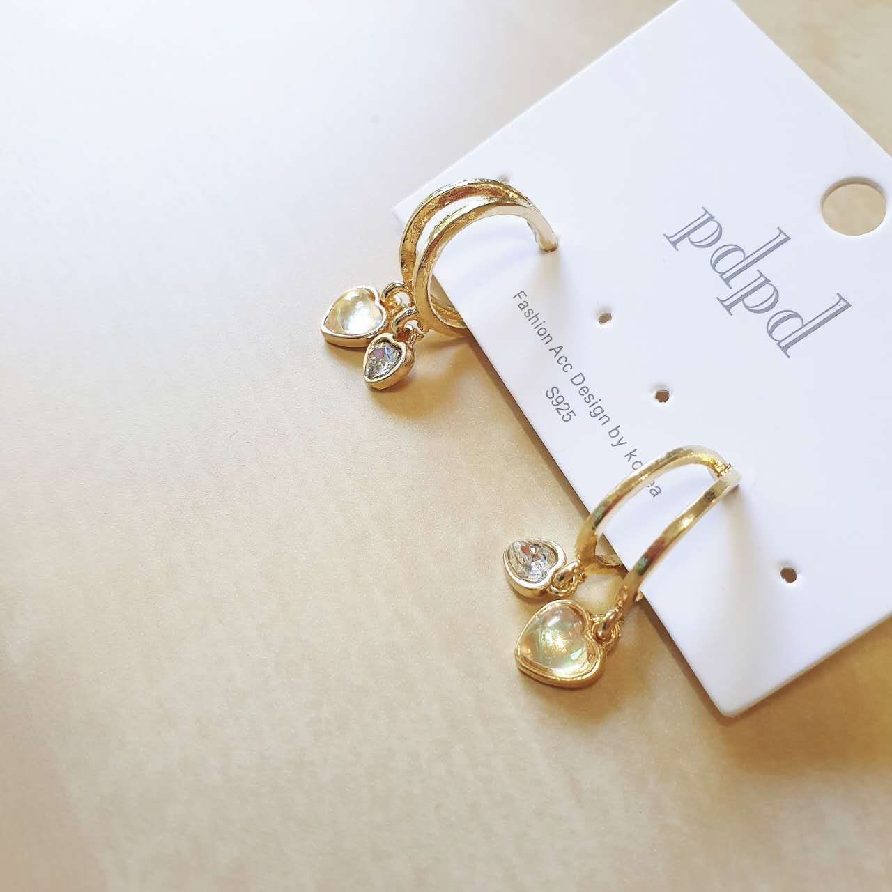 Luninana Earrings - French Styles Shiny Heart Earrings YX010